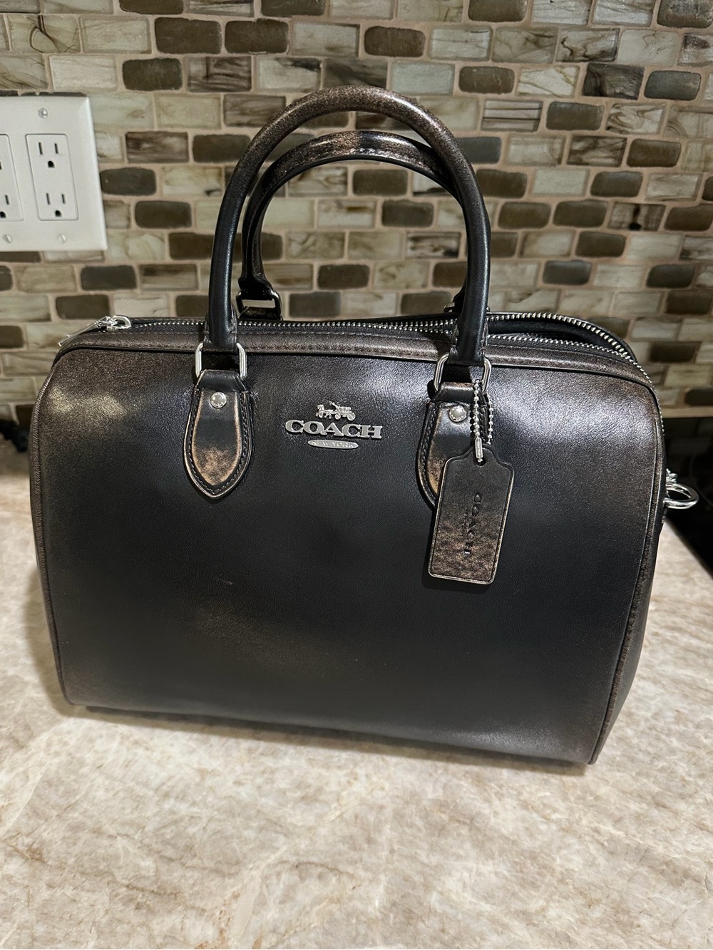 NWT COACH Rowan Large Satchel Bag in Loved Leather